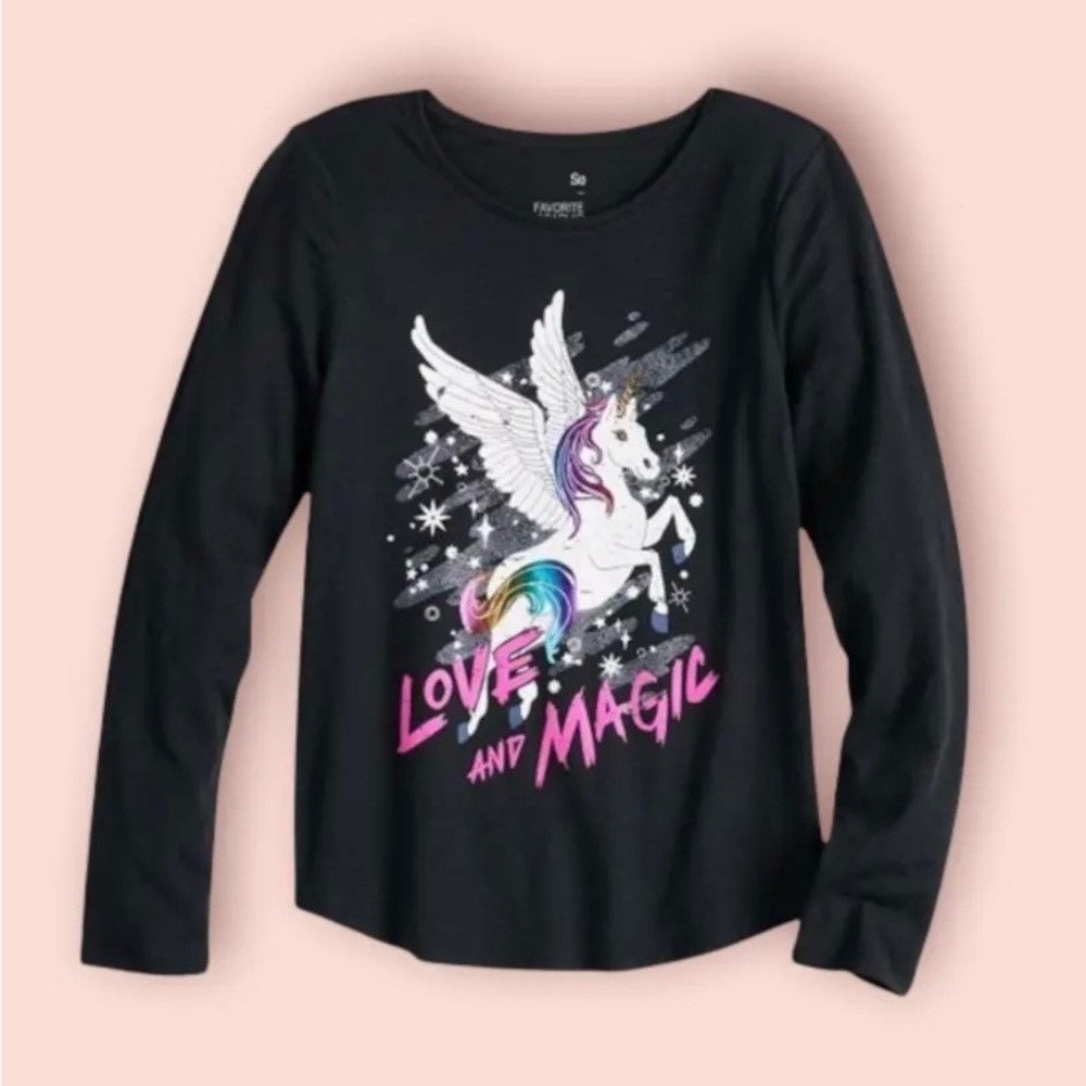 Girls SO Graphic Favorite Long Sleeve Shirt SZ 10/12